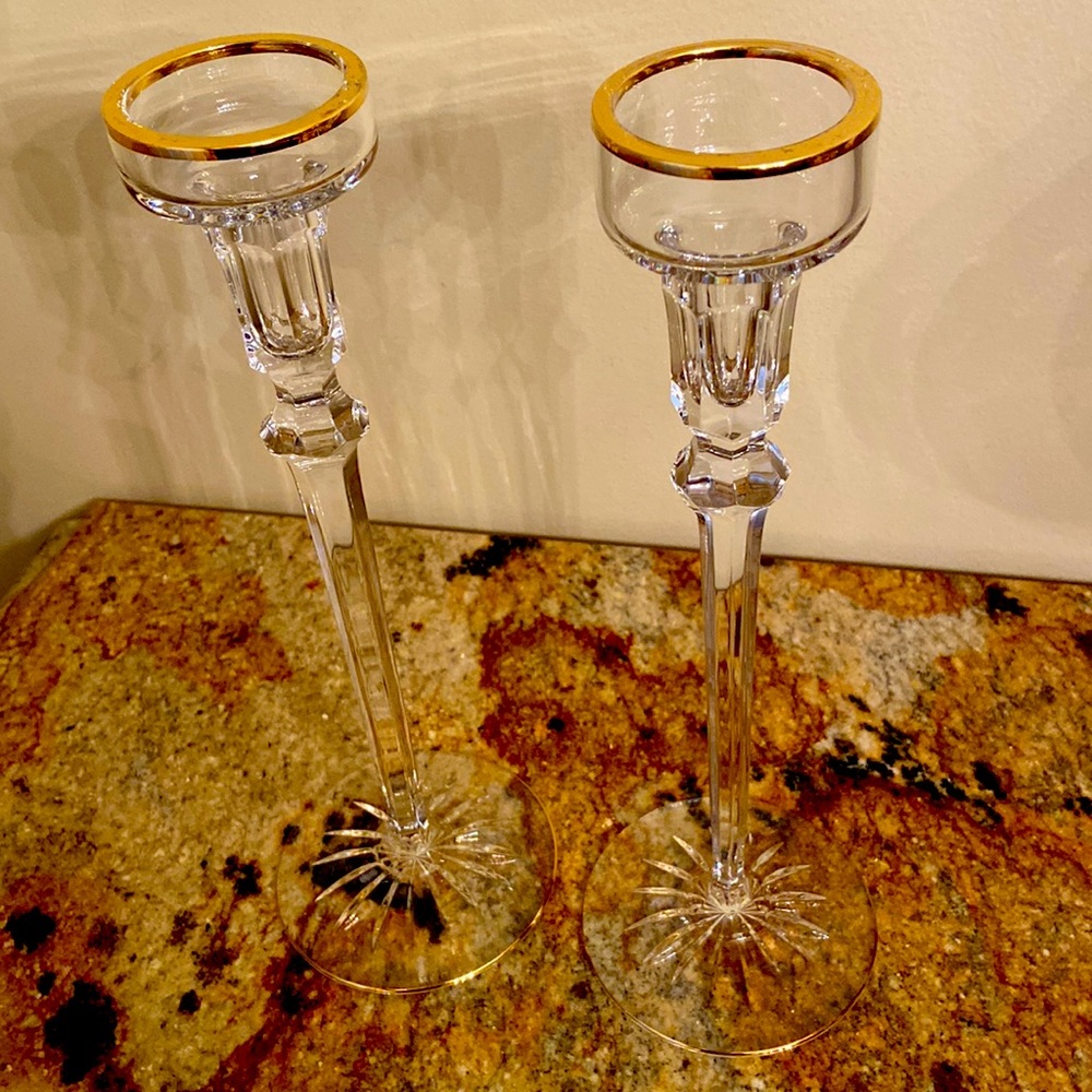 Gold Rim candle holders